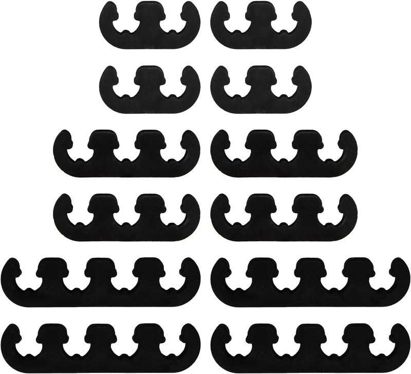 Linsdala 12PCS Spark Plug Wire Separator, Ignition Spark Plug Wire Holders for 7mm 8mm 8.5mm 8.8mm Wires, Black Engine Wire Loom (Black) - Image 1